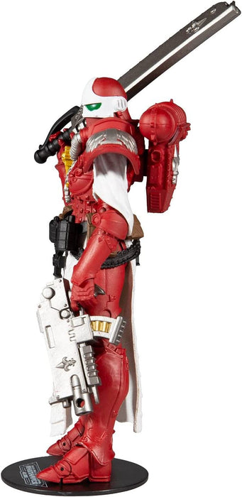 McFarlane Toys, Warhammer 40000 Adepta Sororitas Battle Sister Action (Order of the Bloody Rose) Figure with 22 Moving Parts, Collectible Warhammer Figure with collectors stand base – Ages 12+