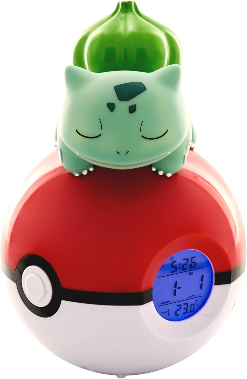 TEKNOFUN 811367 Bulbasaur Pokemon Radio FM Alarm Clock - Red/White