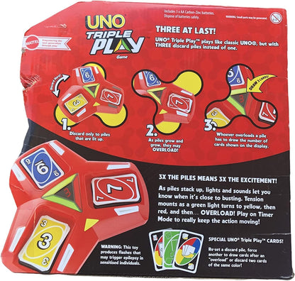Mattel MTTGXV87 UNO Triple Play Card Game
