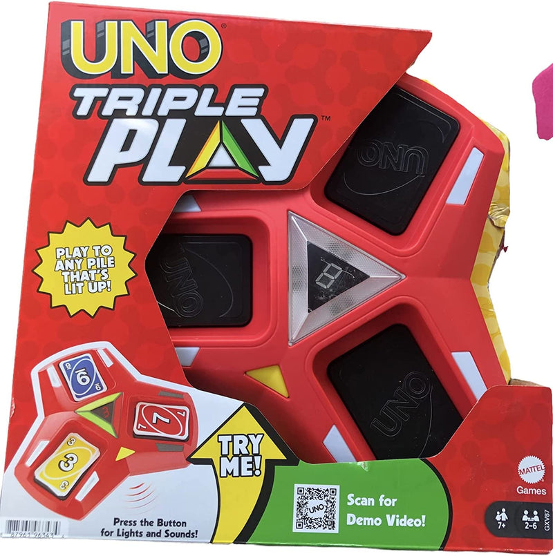 Mattel MTTGXV87 UNO Triple Play Card Game