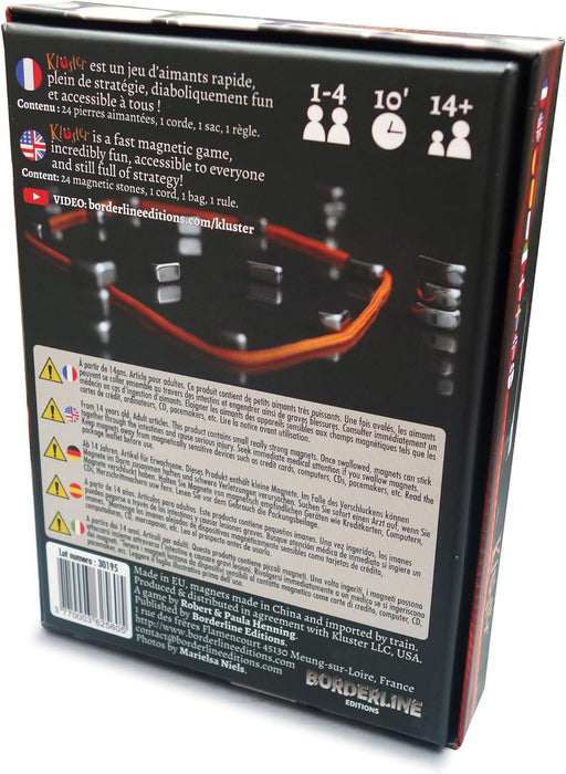 Borderline Editions Kluster: The Magnetic Dexterity Party Travel Game That Can Be Played On Any Surface