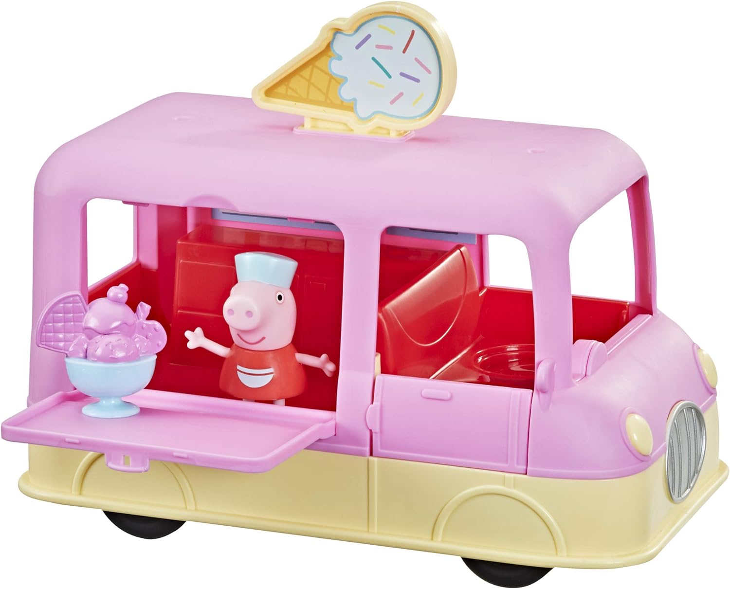 Peppa Pig Peppa’s Adventures Peppa’s Ice Cream Van Vehicle Pre-school Toy, Speech and Sounds, Ages 3 and Up