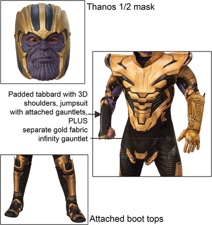 Rubie's Official Marvel Avengers Endgame Thanos Deluxe Costume, Adult Superhero Fancy Dress STD