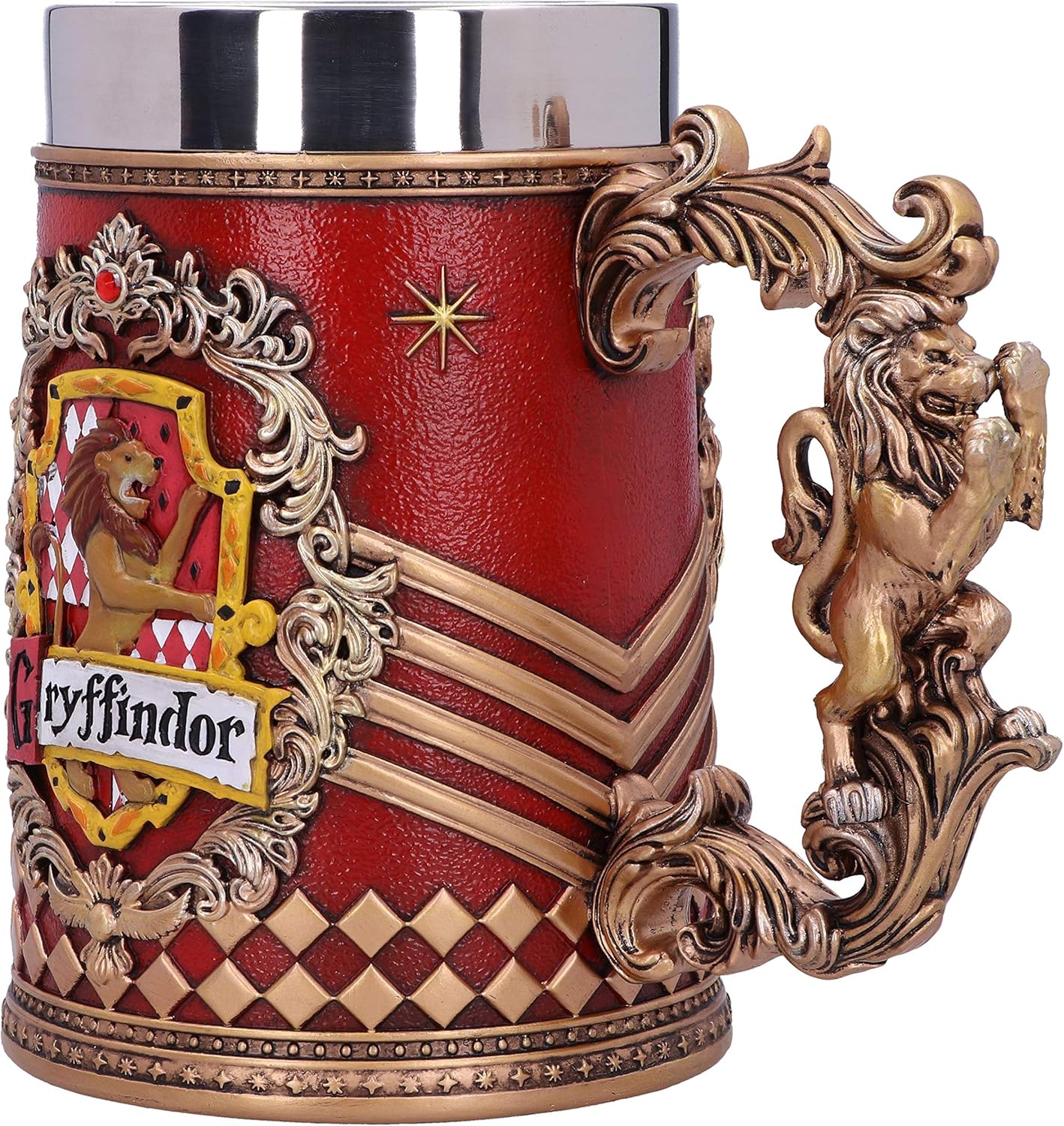 Nemesis Now Harry Potter Gryffindor Hogwarts House Collectible Tankard, Red Gold, 1 Count (Pack of 1