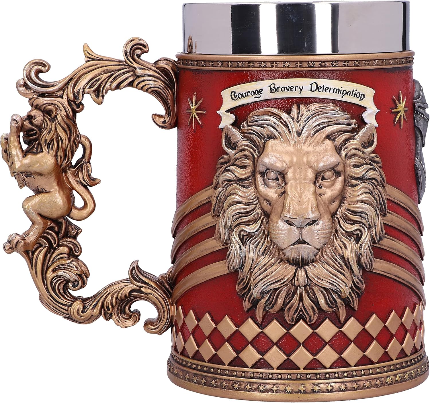 Nemesis Now Harry Potter Gryffindor Hogwarts House Collectible Tankard, Red Gold, 1 Count (Pack of 1