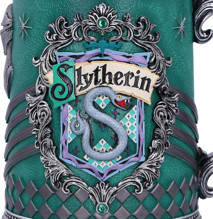 NEMESIS NOW Collectable Tankard Harry Potter Slytherin Hogwarts House-Boccale da Collezione, Resina, Verde Argento, 1 Unidad (Paquete de 1