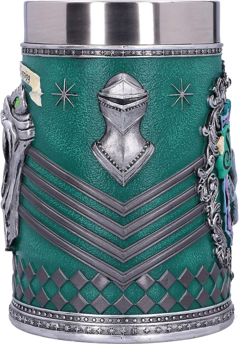 NEMESIS NOW Collectable Tankard Harry Potter Slytherin Hogwarts House-Boccale da Collezione, Resina, Verde Argento, 1 Unidad (Paquete de 1