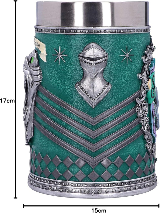 NEMESIS NOW Collectable Tankard Harry Potter Slytherin Hogwarts House-Boccale da Collezione, Resina, Verde Argento, 1 Unidad (Paquete de 1