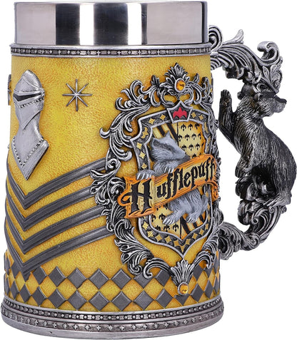 Nemesis Now Officially Licensed Harry Potter Hufflepuff Hogwarts House Collectible Tankard Yellow 15.5cm