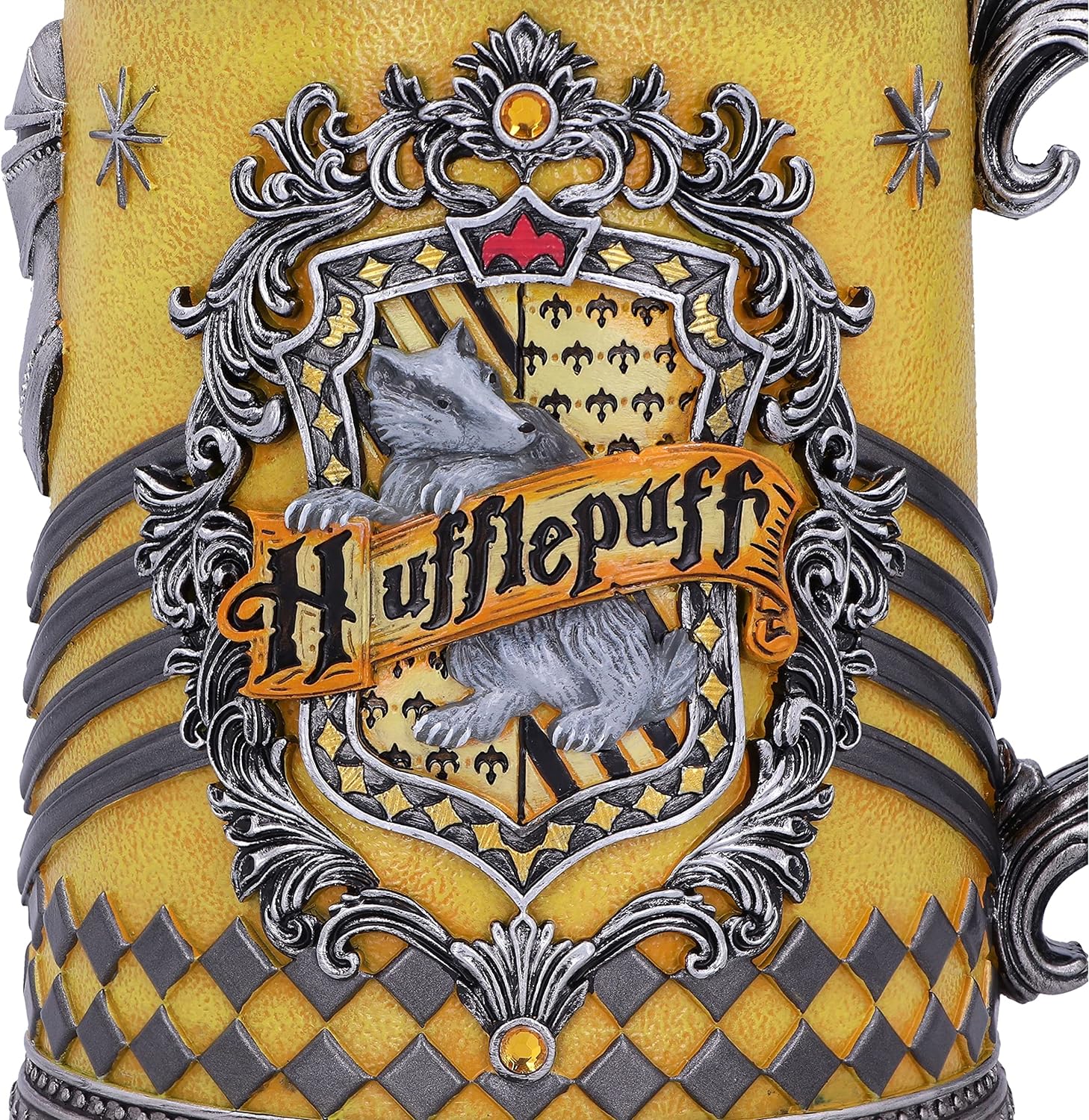 Nemesis Now Officially Licensed Harry Potter Hufflepuff Hogwarts House Collectible Tankard Yellow 15.5cm