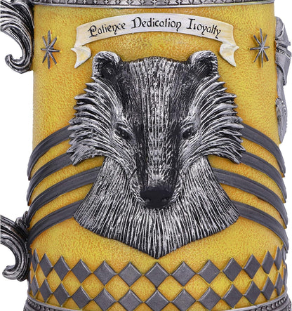 Nemesis Now Officially Licensed Harry Potter Hufflepuff Hogwarts House Collectible Tankard Yellow 15.5cm