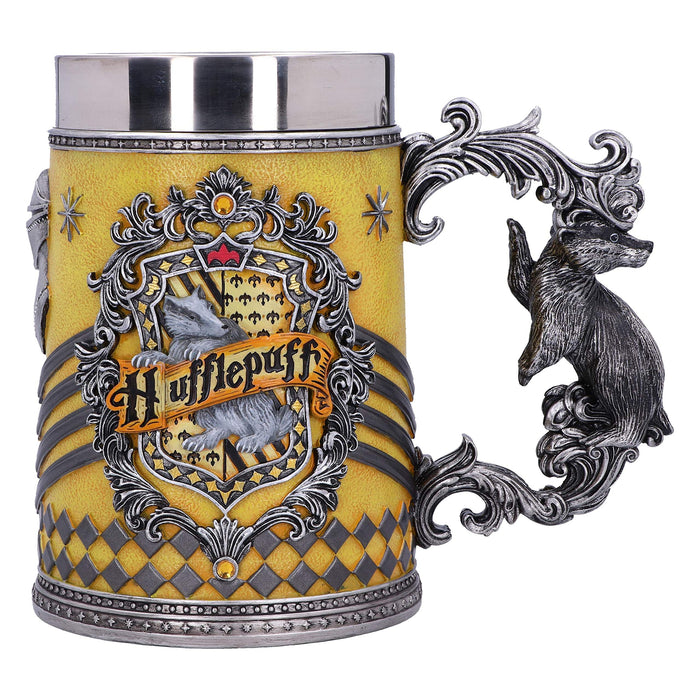 Nemesis Now Officially Licensed Harry Potter Hufflepuff Hogwarts House Collectible Tankard Yellow 15.5cm