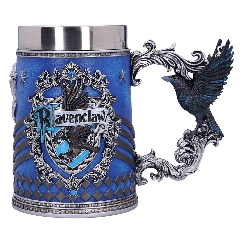 Nemesis Now Harry Potter Ravenclaw Hogwarts House Collectible Tankard, Blue Silver, 15.5cm
