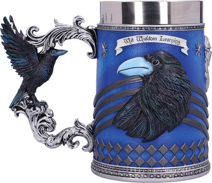 Nemesis Now Harry Potter Ravenclaw Hogwarts House Collectible Tankard, Blue Silver, 15.5cm