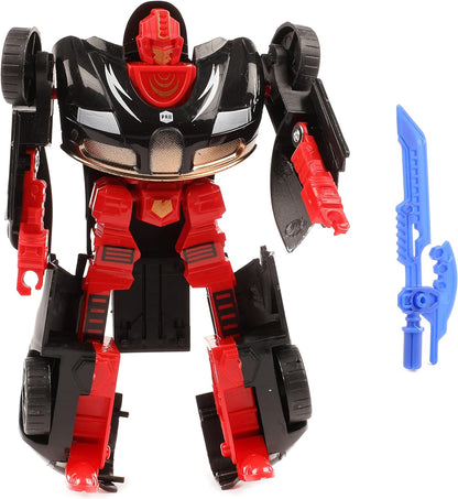 Toi-Toys Roboforces Transformers Robot de Voiture Déformé - Lot de 3 Set Robot Transformable Noir, Rouge et Orange - Figurine d'action Convertible Cadeaux Jouet pour Enfants à partir de 3 Ans - 20 cm