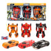 Toi-Toys Roboforces Transformers Robot de Voiture Déformé - Lot de 3 Set Robot Transformable Noir, Rouge et Orange - Figurine d'action Convertible Cadeaux Jouet pour Enfants à partir de 3 Ans - 20 cm