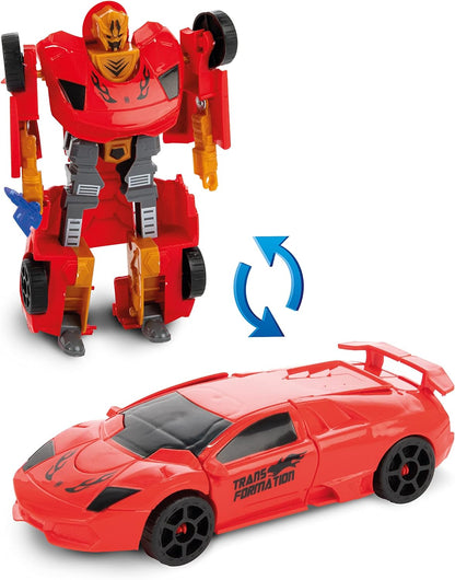 Toi-Toys Roboforces Transformers Robot de Voiture Déformé - Lot de 3 Set Robot Transformable Noir, Rouge et Orange - Figurine d'action Convertible Cadeaux Jouet pour Enfants à partir de 3 Ans - 20 cm