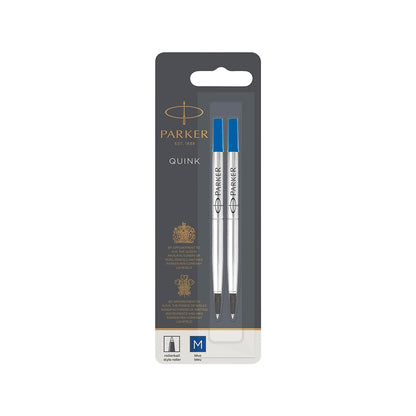 Parker Rollerball Pen Refills | Medium Point | Blue QUINK Ink | 2 Count