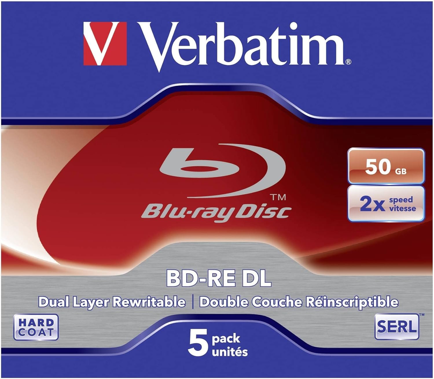 Verbatim BR BD-RE Dual-Layer 50GB scratchGuard 5p