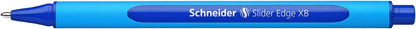 Schneider 152203 Ballpoint Pen Slider Edge with Cap XB Blue Barrel Colour: Cyan-Blue Pack of 10