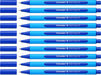 Schneider 152203 Ballpoint Pen Slider Edge with Cap XB Blue Barrel Colour: Cyan-Blue Pack of 10