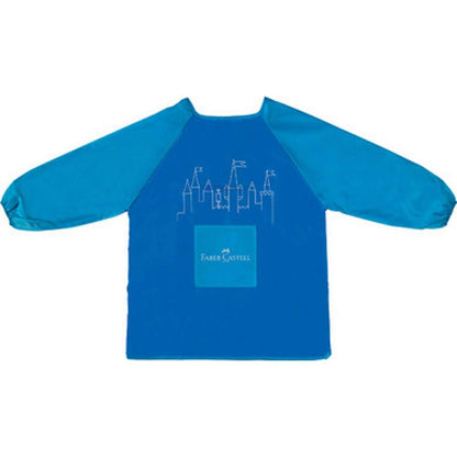 Faber-Castell 201203 Schirmkappen und Schürzen Painting Apron Blue, Black, 1 Schürze