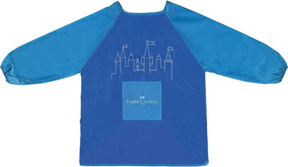Faber-Castell 201203 Schirmkappen und Schürzen Painting Apron Blue, Black, 1 Schürze