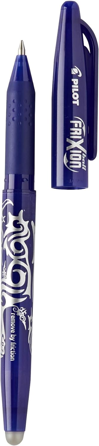 Pilot Frixion Erasable Rollerball 0.7 mm Tip, Blue (Pack of 1)