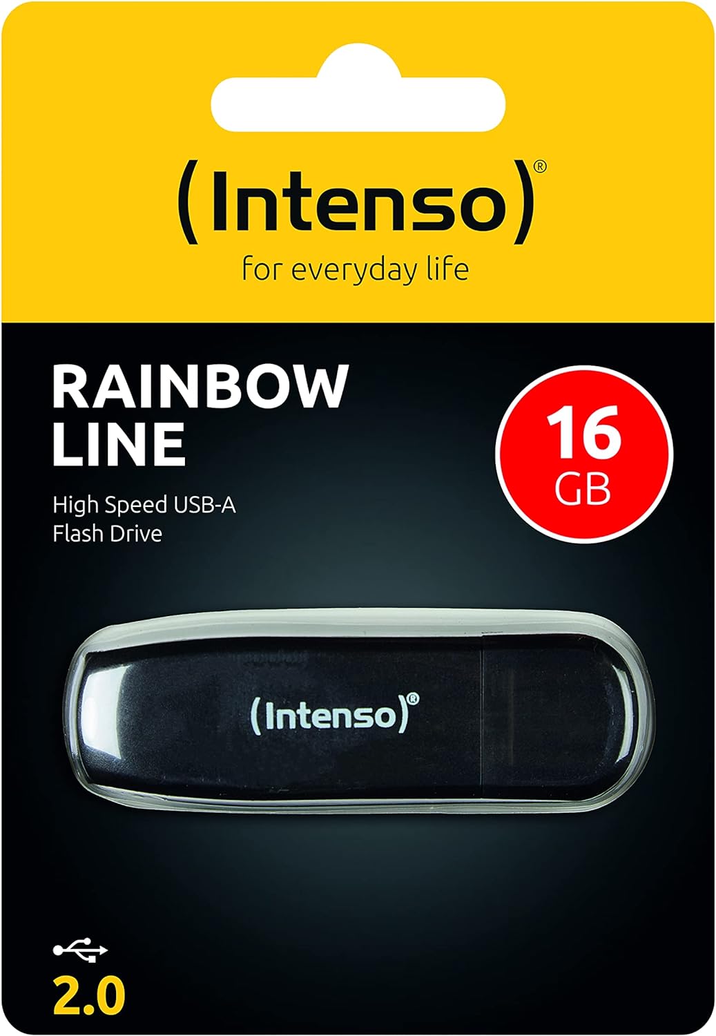 Intenso 3502470 16GB Rainbow USB 2.0 Flash Drive - Transparent