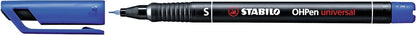 Overhead Pen - STABILO OHPen universal - Permanent Superfine - Pack of 10 - blue