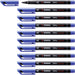 Overhead Pen - STABILO OHPen universal - Permanent Medium - Pack of 10 - blue