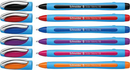 Schneider Slider Memo 150296 Ballpoint Pen Case XB Tip Pack of 6
