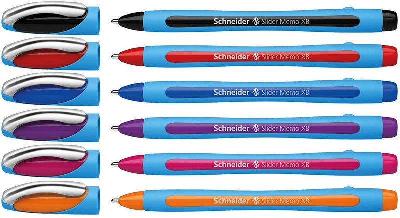 Schneider Slider Memo 150296 Ballpoint Pen Case XB Tip Pack of 6
