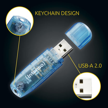 Intenso 3502450 4GB Rainbow USB 2.0 Flash Drive - Transparent