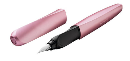 Pelikan Twist Fountain Pen with 1 Ink Cartridge, Medium Nib, Girly Rose, Boxed (806251