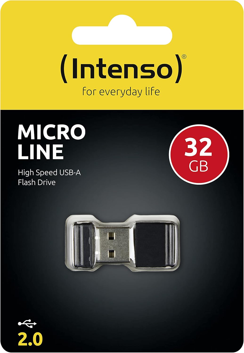 Intenso Micro Line - Flash Drive 32 GB - USB 2.0, Black