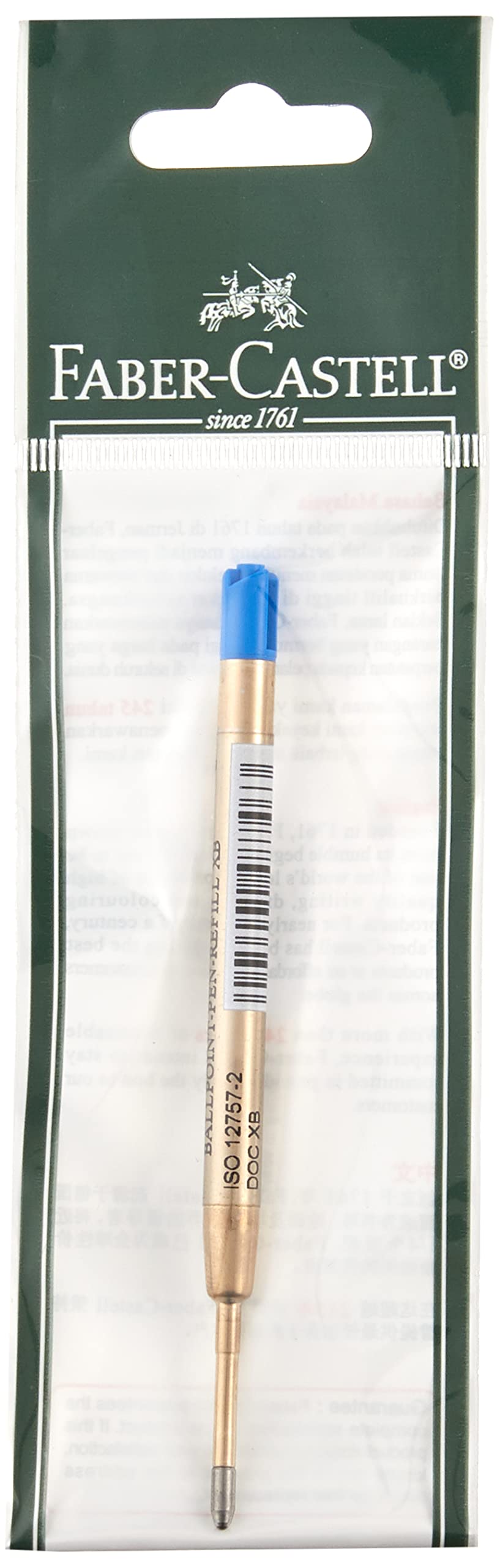Faber-Castell 148746 - Kugelschreibermine - XB, blau, dokumentenecht, Großraummine, 1 Stück