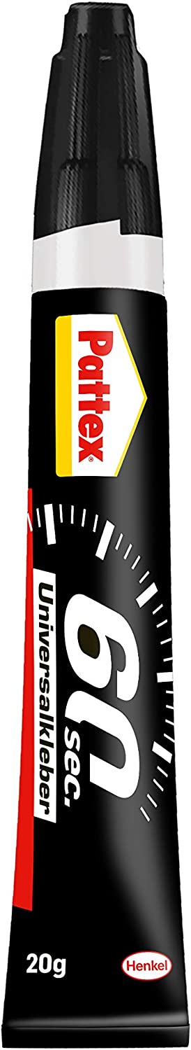 Pattex 1990277"60 Sec" All-Purpose Glue, Black, 20 g, 3 Piece 1 x