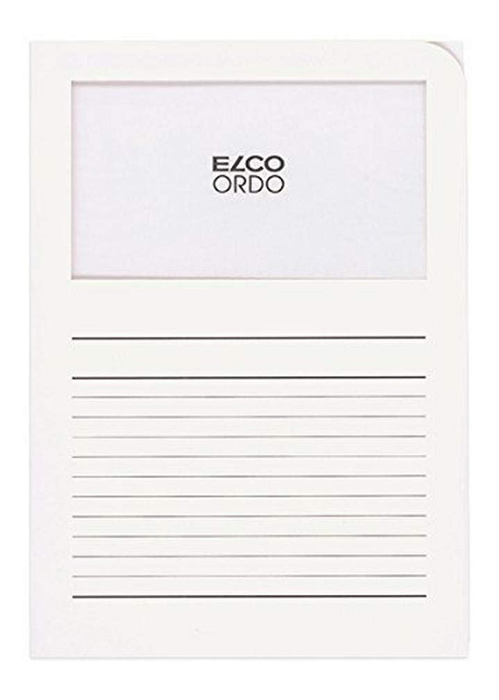 ELCO Ordo Classico 220x310mm 120 GSM Paper Folder with Printing and 180x100 mm Window (Box of 100