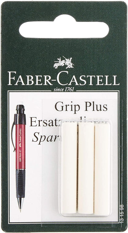 Faber-Castell Grip Plus 07 Pencil- Metallic Blue &Spare Eraser for Grip Plus Mechanical Pencil