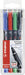 OHP Pen - STABILO OHP Pen Permanent - Superfine - Wallet of 4 - Assorted Colours