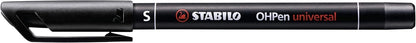 OHP Pen - STABILO OHP Pen Permanent - Superfine - Wallet of 4 - Assorted Colours