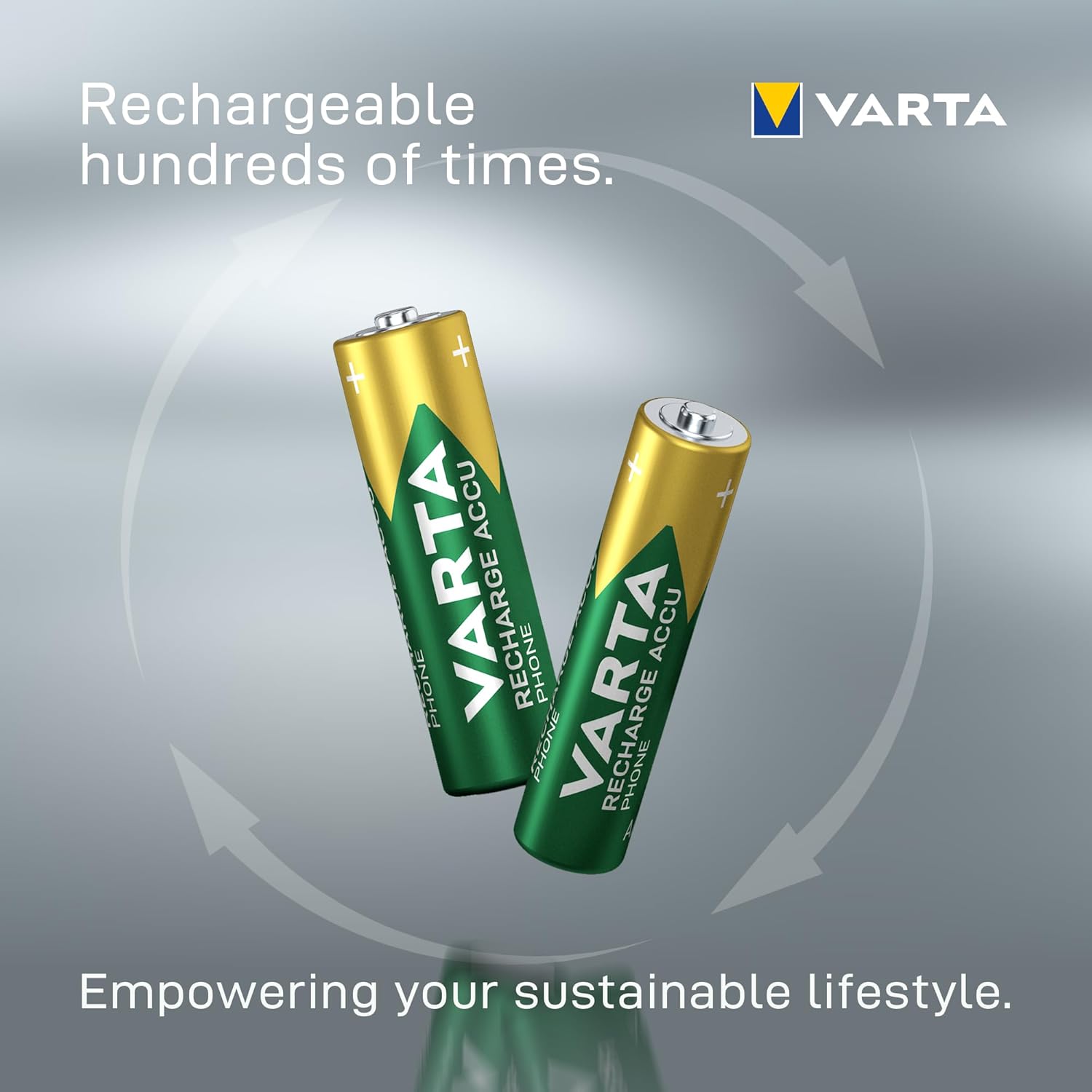 VARTA Ready2Use pre-charged rechargeable AA Mignon Ni-Mh battery, 2-pack, 2,600 mAh - rechargeable without memory effect - ready for immediate use
