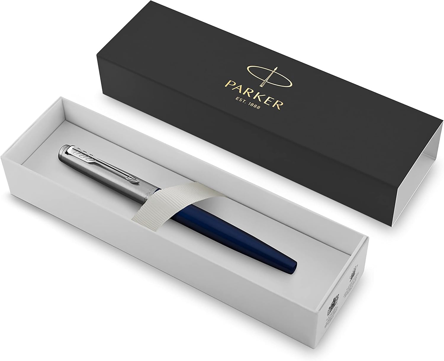 Parker Jotter Fountain Pen | Royal Blue | Medium Nib with Blue Ink | Gift Box