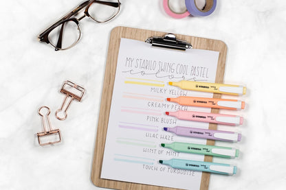 Highlighter - STABILO swing cool Pastel - Pack of 4
