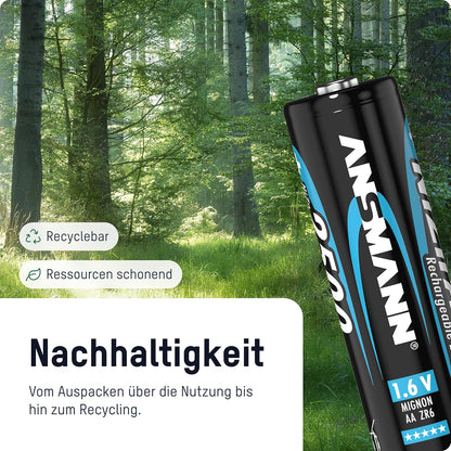 Ansmann 1322-0005 1500 mAh Mignon AA Battery (Pack of 4)