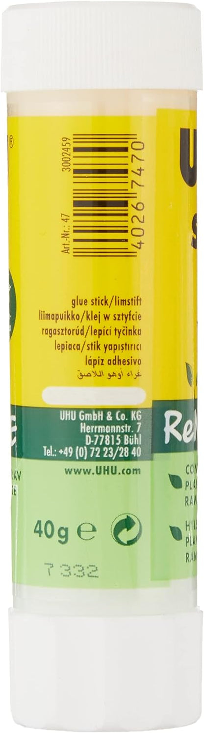 Uhu 47 - ReNature, 40 grams, glue stick - 1unit 40 g Stic ReNature Single