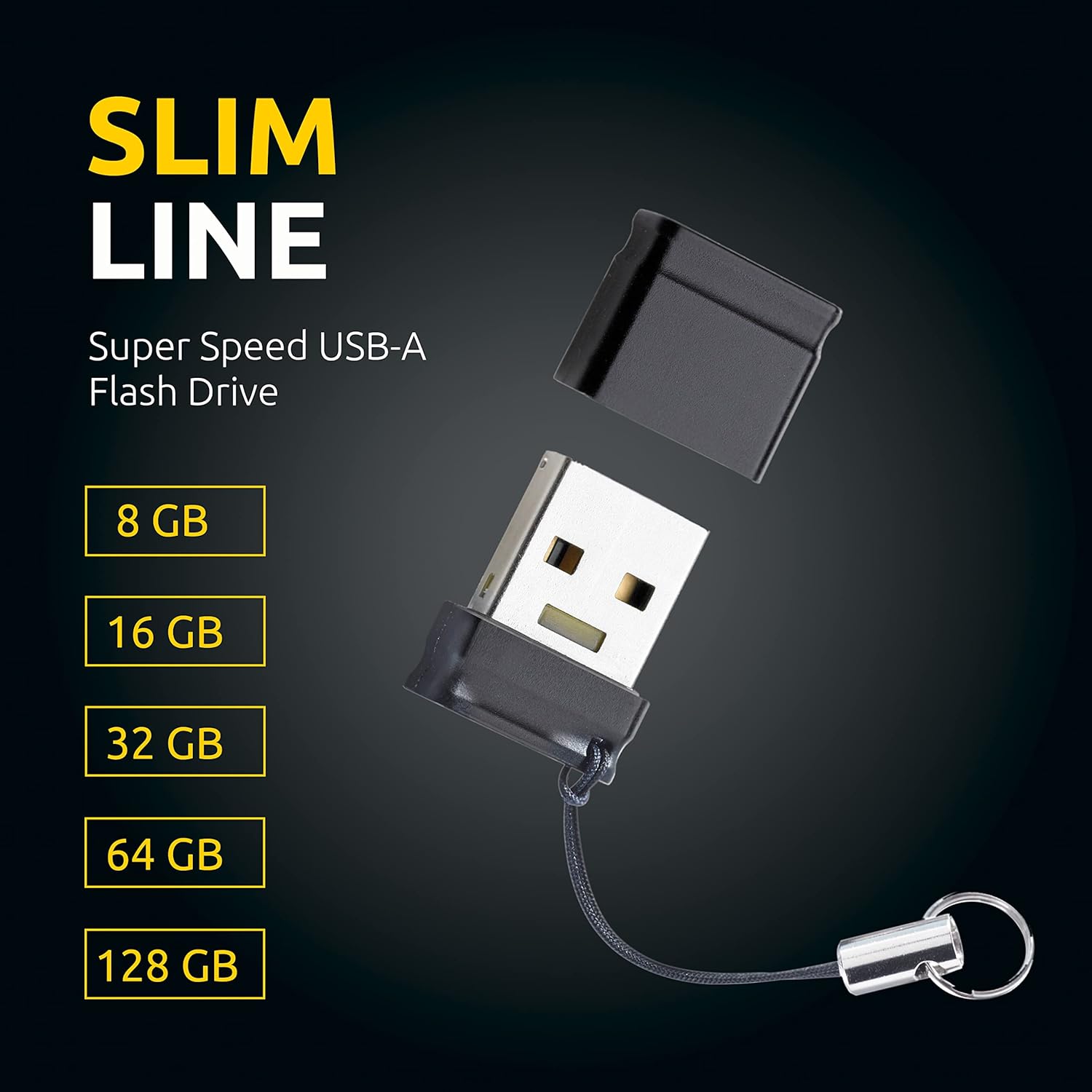 Intenso Slim Line, 8 GB USB-Stick, USB 3.2 Gen 1x1, schwarz (Packung mit 2)