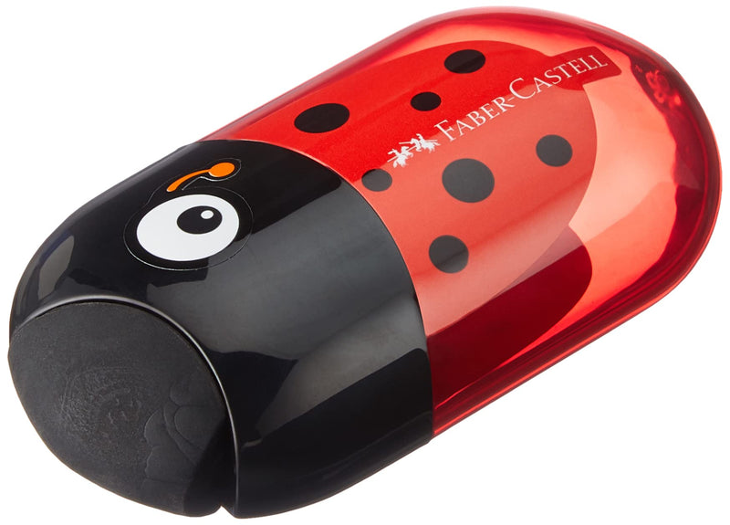Faber-Castell LADYBUG DOUBLE HOLE SHARPENER/ERASER
