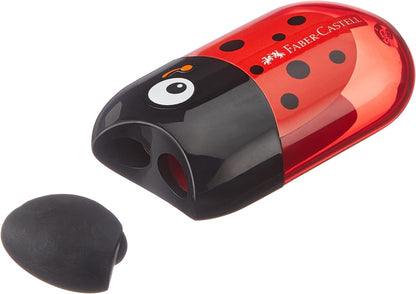 Faber-Castell LADYBUG DOUBLE HOLE SHARPENER/ERASER